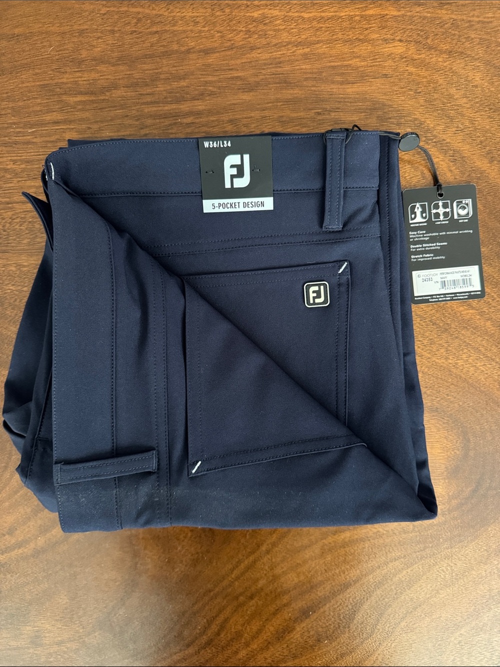 FootJoy Men's Navy Performance 5-Pocket Chinos